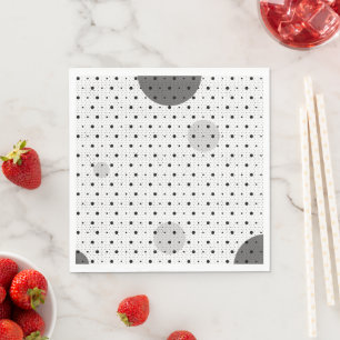White Coloured Abstract Polka Dots h11 Napkin