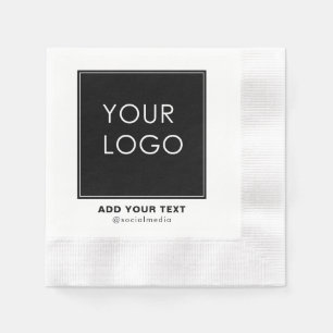 White Company Business Corporate Logo Branded  Napkin