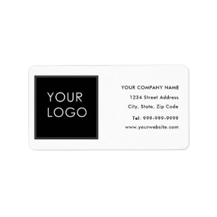 White Company Business Modern Logo Return Address Label