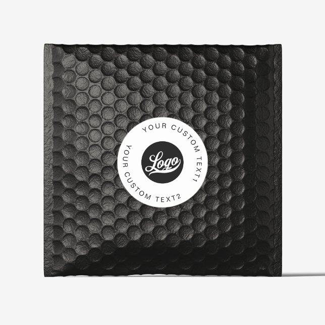 White Company logo Business Brand custom Classic Round Sticker (Creator Uploaded)