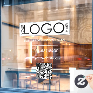 White Company Logo Storefront QR Code Contact Info