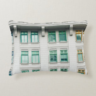 WHITE CONCRETE BUILDING-3 DECORATIVE CUSHION