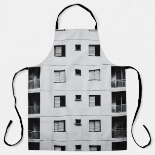 White concrete building apron