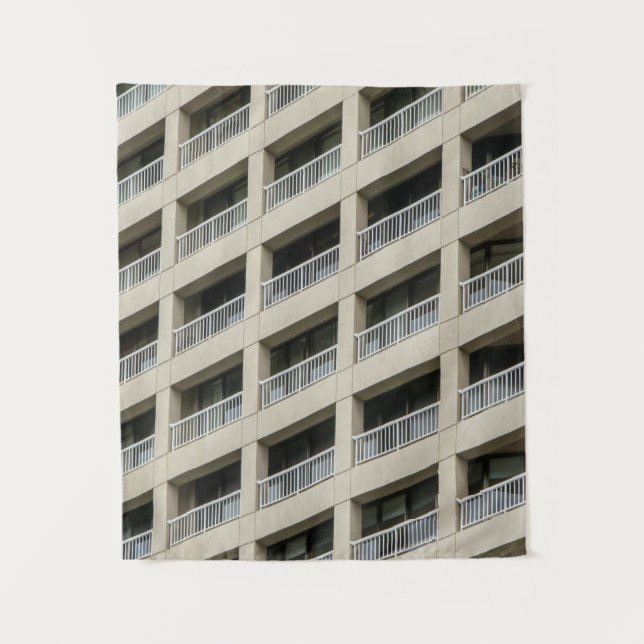 White concrete building during daytime tapestry (Front)