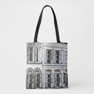 WHITE CONCRETE BUILDING DURING DAYTIME TOTE BAG