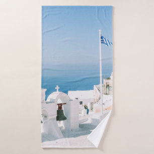 White concrete building near body of water in the bath towel