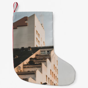 WHITE CONCRETE BUILDING SMALL CHRISTMAS STOCKING