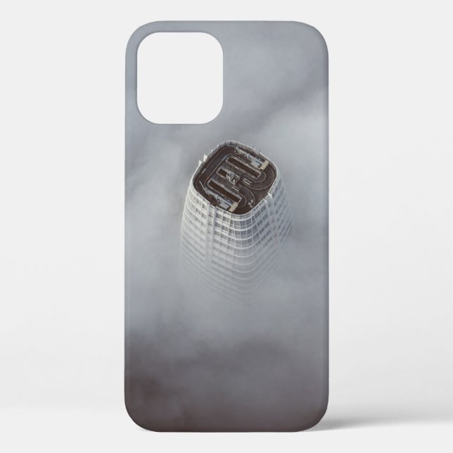 WHITE CONCRETE BUILDING SURROUNDED BY CLOUDS Case-Mate iPhone CASE (Back)