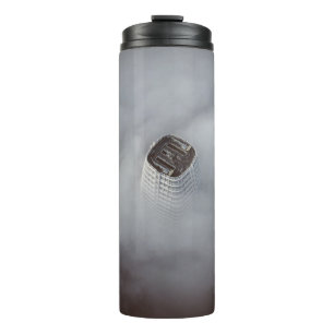 WHITE CONCRETE BUILDING SURROUNDED BY CLOUDS THERMAL TUMBLER