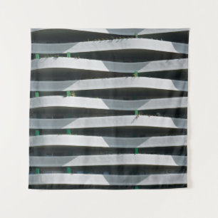 WHITE CONCRETE BUILDING TAPESTRY