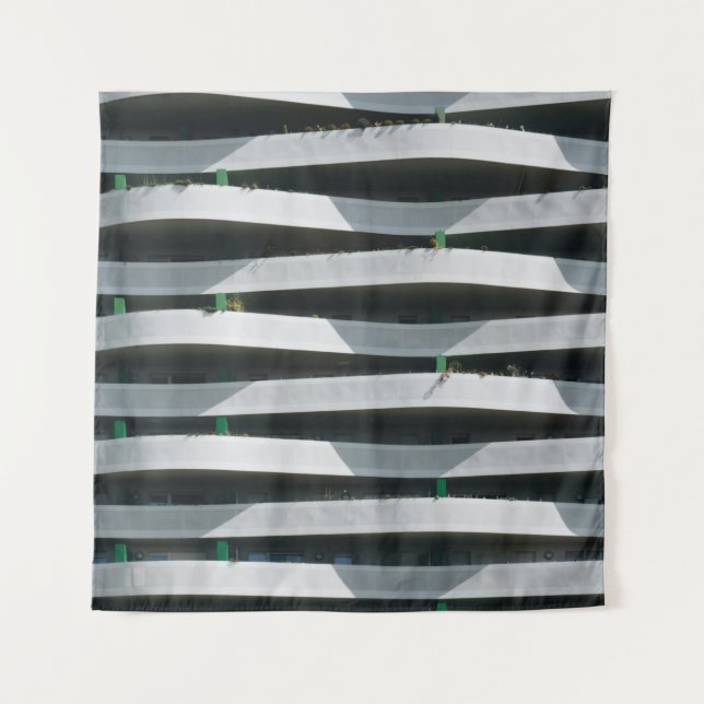 WHITE CONCRETE BUILDING TAPESTRY (Front)