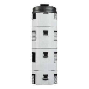 White concrete building thermal tumbler