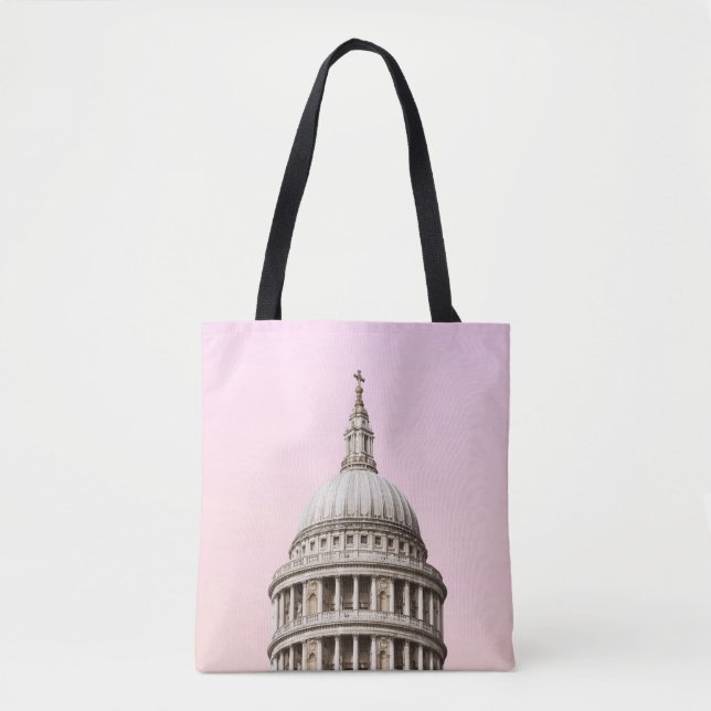 WHITE CONCRETE BUILDING UNDER CLOUDS TOTE BAG (Front)