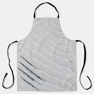 White concrete building wall apron