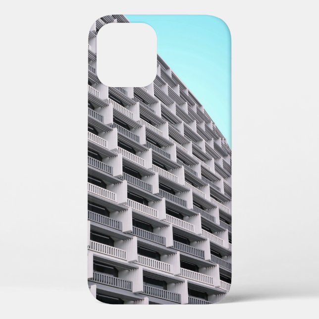 White concrete building with terraces Case-Mate iPhone case (Back)