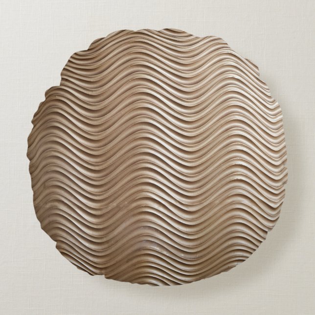 White concrete high-rise building round cushion (Front)