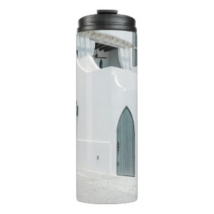 White concrete house thermal tumbler