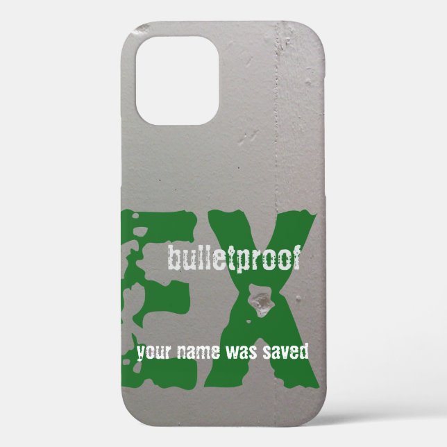white concrete wall EXIT sign Case-Mate iPhone Case (Back)
