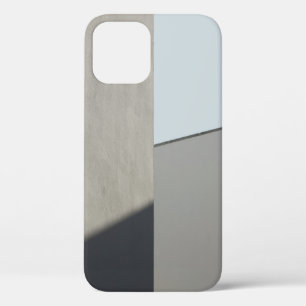 White concrete wall in the morning iPhone 12 case