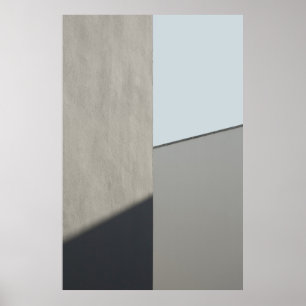 White concrete wall in the morning poster