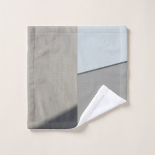 White concrete wall in the morning wash cloth