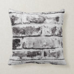 White Contrast Industrial Rustic Brick Texture Cushion<br><div class="desc">Throw Pillow</div>
