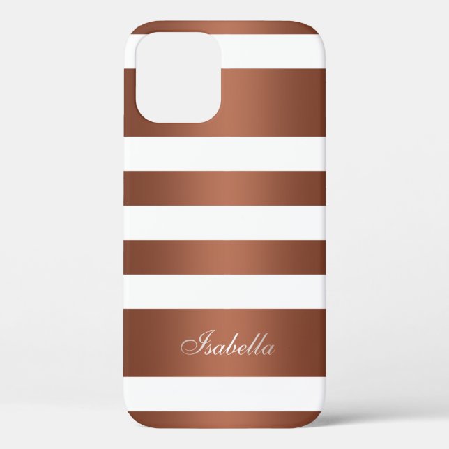 White copper striped Case-Mate iPhone case (Back)