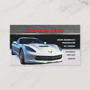 White Corvette Business Cards