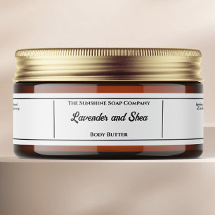 White Cosmetics jar label 1 x 7.25