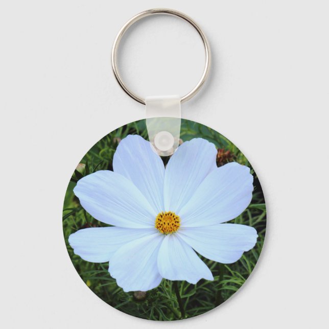 White Cosmos Key Ring (Front)