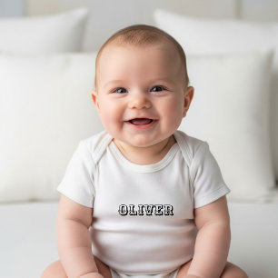  White Cowboy Baby Romper - Personalized Newborn Bodysuit
