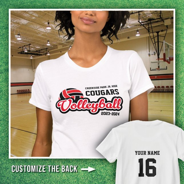 White Creekside Park Cougars Volleyball 2023-2024  T-Shirt (Creator Uploaded)