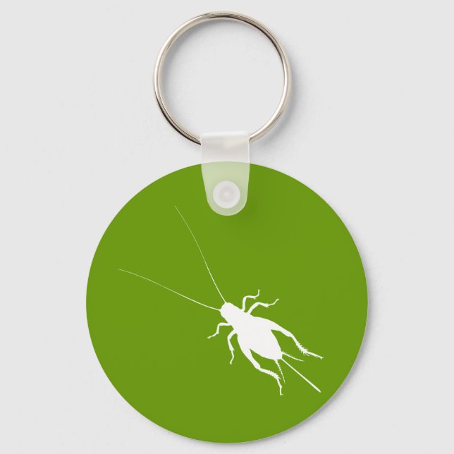 White Cricket Key Ring (Front)