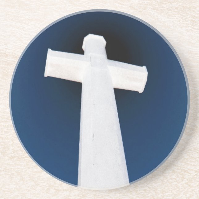 White Cross Coaster (Front)