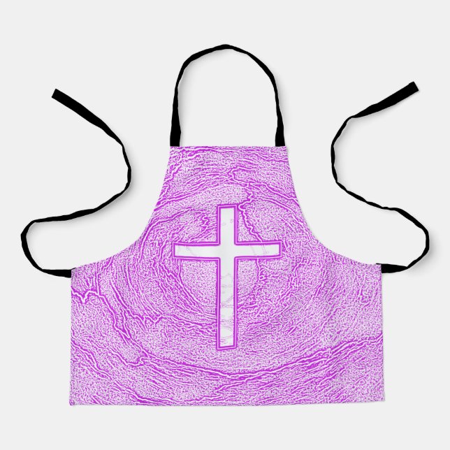 WHITE CROSS HIGHLIGHTED IN PINK APRON (Front)