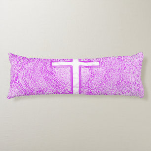 WHITE CROSS HIGHLIGHTED IN PINK BODY CUSHION
