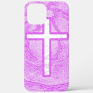 WHITE CROSS HIGHLIGHTED IN PINK iPhone 12 PRO MAX CASE