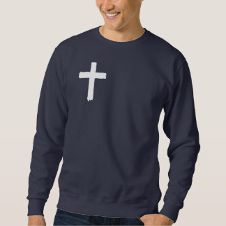 white-cross, John 14:6 sweatshirt (navy blue)