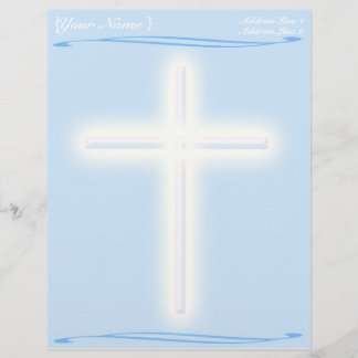 White Cross on Blue Letterhead