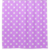 White cross stitches on lilac