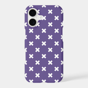 White cross stitches on ultra violet