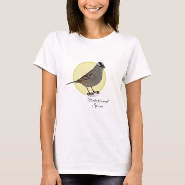 White-Crowned Sparrow T-Shirt (Front)