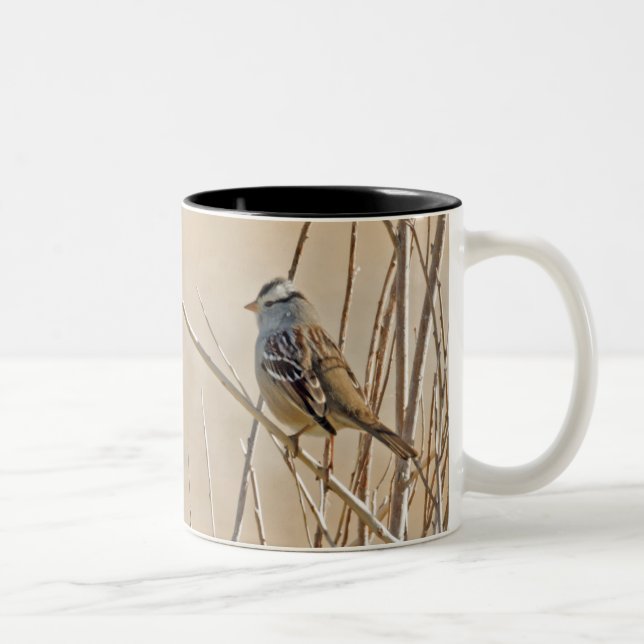 White-crowned Sparrow Two-Tone Coffee Mug (Right)