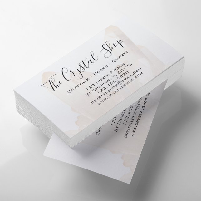 White Crystal Rock Shop  Business Card (Creator Uploaded)