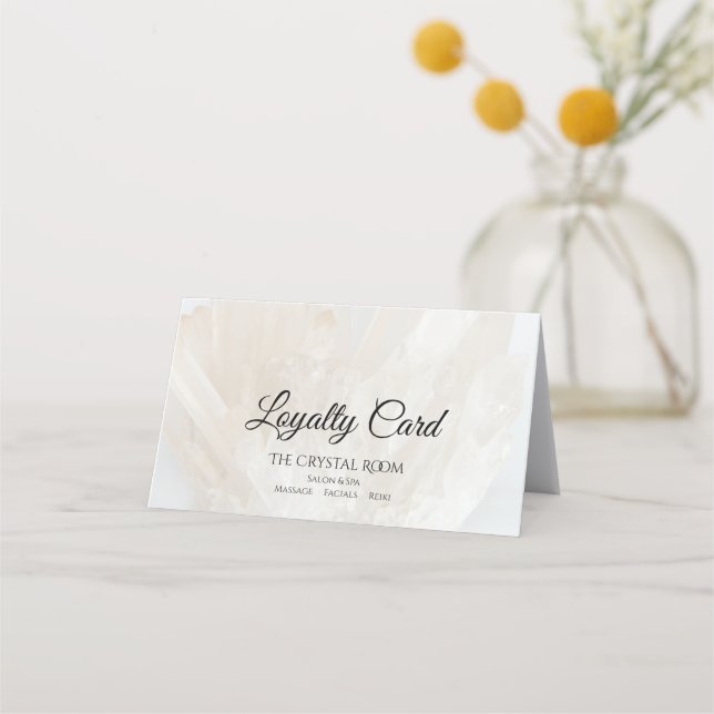 White Crystals Salon Spa  Loyalty Card (Front)