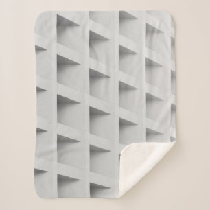 White cubby shelf sherpa blanket