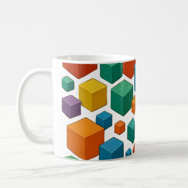 White Cube Mug (Left)