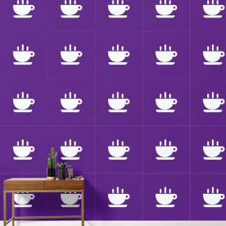White Cup Of Java Purple Kitchen Wallpaper