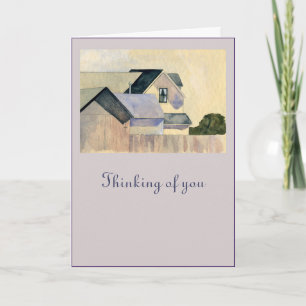 White Curtains in the Window Thinking of You Card