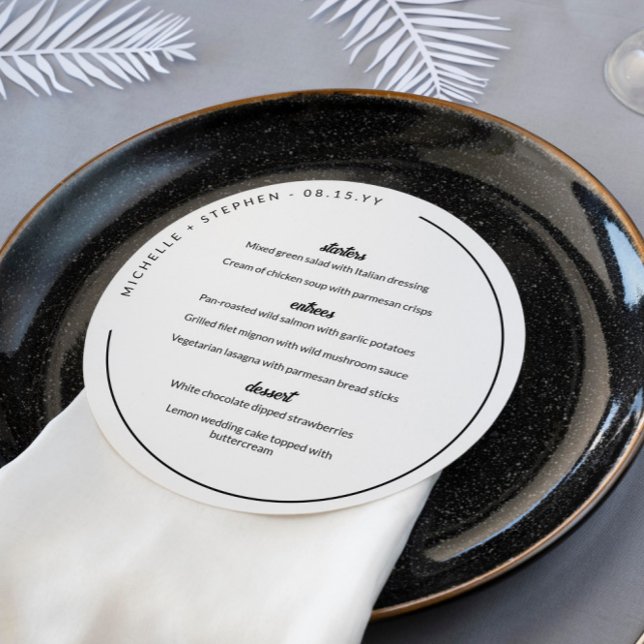 White Curved Names Round Menu (Creator Uploaded)